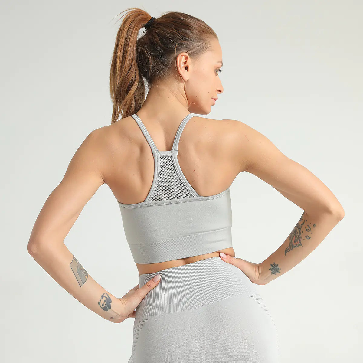 High-Waisted Seamless Peach Butt Lifting Yoga Pants and Top