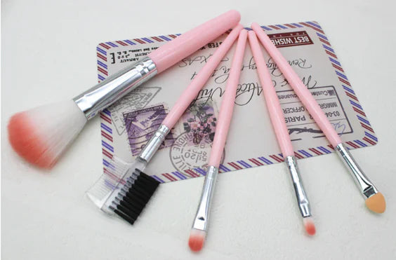Makeup Brush Set - 5 Pieces Portable Beauty Tools